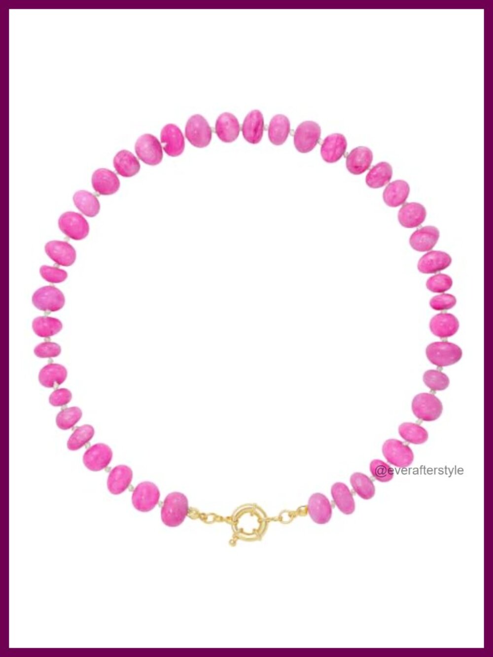 Layered Chunky Gemstone Choker Necklace, Natural Beads, 18 Inch, Women's